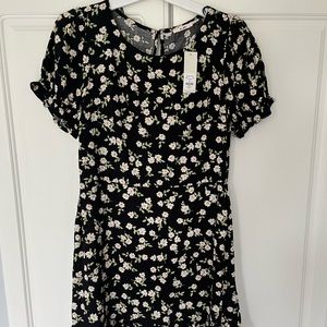 Black dress with white floral print Francesca’s